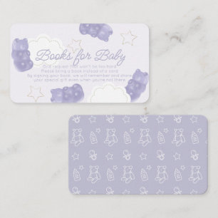 Carte D'accompagnement Demande de Baby shower de carnet de  de l'ours de