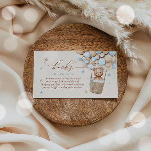 Carte D'accompagnement Demande de Baby shower de carnet de  de l'ours en