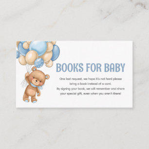 Carte D'accompagnement Demande de Baby shower de carnet de  de l'ours en 