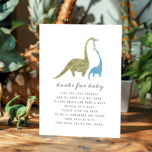 Carte D'accompagnement Demande de Baby shower de Dinosaure pour maman et 