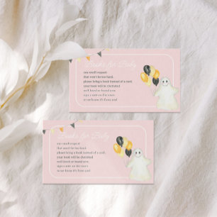 Carte D'accompagnement Demande de Baby shower de Fille Halloween Ghost