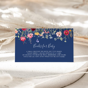 Carte D'accompagnement Demande de Baby shower de Fleur sauvage Boho