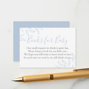 Carte D'accompagnement Demande de Baby shower de Foliing bleu ciel clair