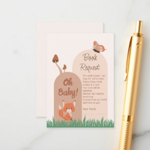 Carte D'accompagnement Demande de Baby shower de Forest Fox Delicate