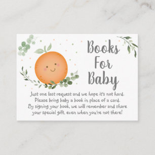 Carte D'accompagnement Demande de Baby shower de Little Cutie Clementine