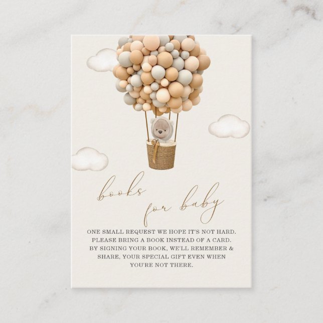 Carte D'accompagnement Demande de Baby shower de l'ours en peluche (Devant)