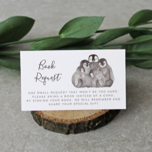 Carte D'accompagnement Demande de Baby shower de Pingouins Bébé Cute