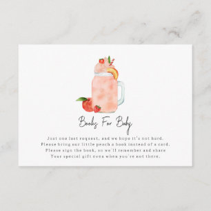 Carte D'accompagnement Demande de Baby shower de Smoothie Little Peach