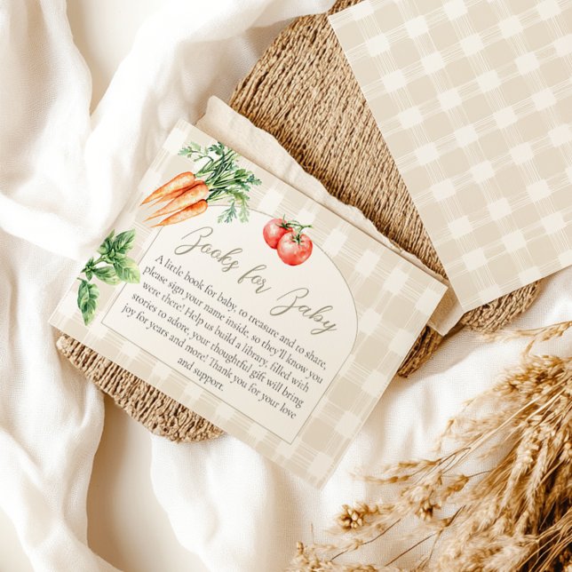 Carte D'accompagnement Demande de baby shower du marché Cultivé avec amou (Créateur téléchargé)