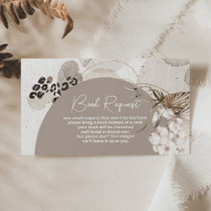 Carte D'accompagnement Demande de Baby shower Empreinte de léopard