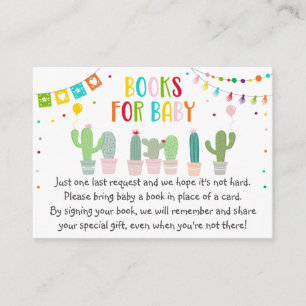 Carte D'accompagnement Demande de Baby shower Fiesta Cactus