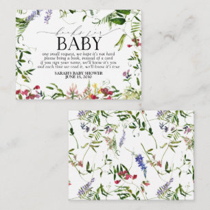 Carte D'accompagnement Demande de Baby shower Fleur sauvage d'été
