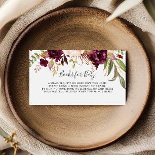 Carte D'accompagnement Demande de Baby shower Floral Boho Rustique