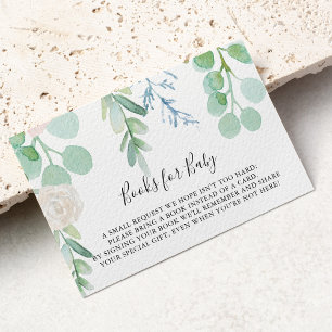 Carte D'accompagnement Demande de Baby shower floral tropical