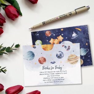 Carte D'accompagnement Demande de Baby shower Galaxy Planet