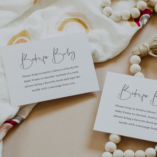 Carte D'accompagnement Demande de Baby shower minimaliste moderne (Créateur téléchargé)