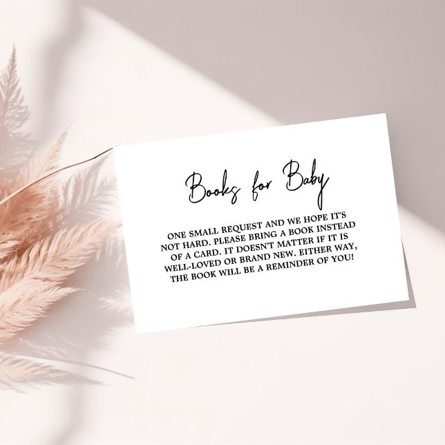 Carte D'accompagnement Demande de Baby shower moderne noir et blanc (Créateur téléchargé)