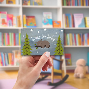 Carte D'accompagnement Demande de Baby shower Neutre de l'Ours Sleepy