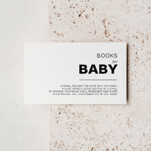Carte D'accompagnement Demande de Baby shower officiel minimaliste