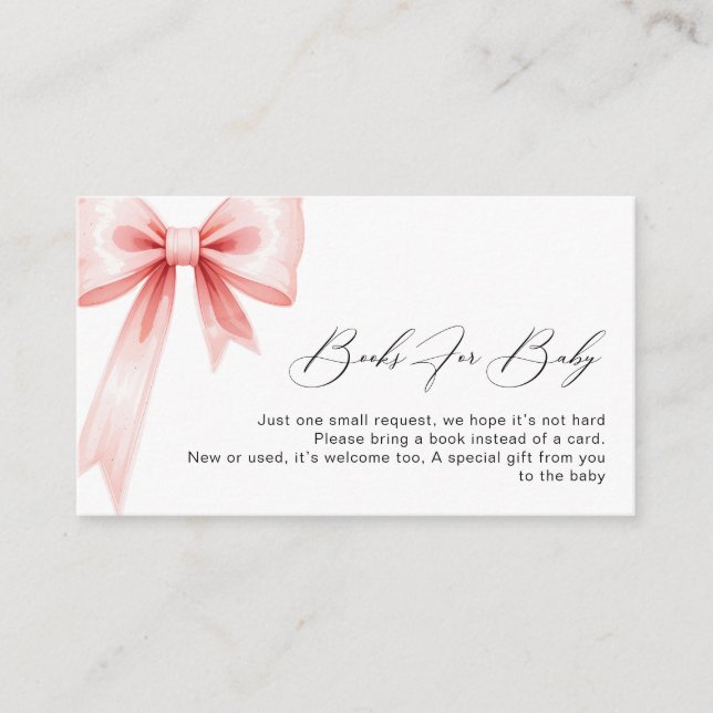 Carte D'accompagnement Demande de Baby shower pour Coquette rose moderne (Devant)