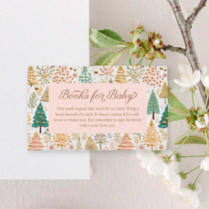 Carte D'accompagnement Demande de Baby shower pour fille rose d'hiver