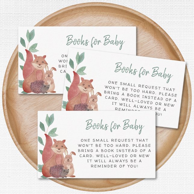 Carte D'accompagnement Demande de Baby shower pour les animaux de bois (Créateur téléchargé)