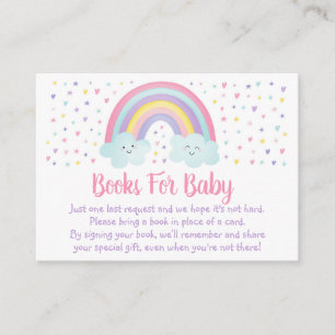 Carte D'accompagnement Demande de Baby shower pour les nuages arc-en-ciel