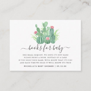 Carte D'accompagnement Demande de Baby shower pour les succulents d'aquar