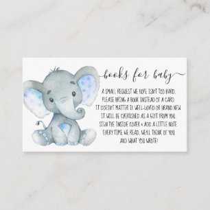 Carte D'accompagnement Demande de Baby shower pour un livre pour éléphant
