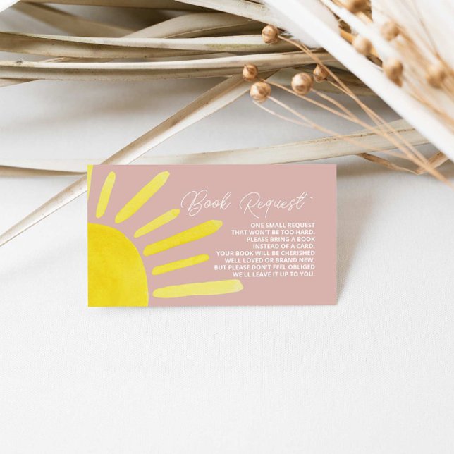 Carte D'accompagnement Demande de Baby shower Sun Sun (Créateur téléchargé)