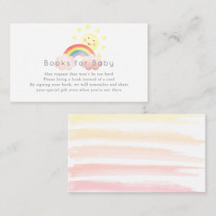 Carte D'accompagnement Demande de Baby shower Sunshine & Rainbow