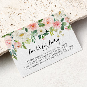 Carte D'accompagnement Demande de Baby shower vert floral simple