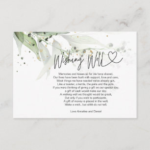 Carte D'accompagnement Demande de bien-recevoir de mariage Eucalyptus