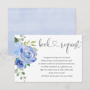 Carte D'accompagnement demande de carnet de baby showers, bleu marine bla