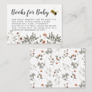 Carte D'accompagnement Demande de carnet de Baby showers Bumble Bee