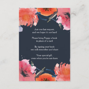 Carte D'accompagnement Demande de carnet de Baby showers d'aquarelle mari
