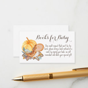 Carte D'accompagnement Demande de carnet de baby showers d'automne Little