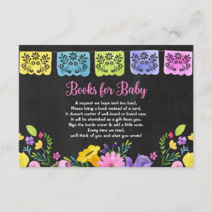 Carte D'accompagnement Demande de carnet de baby showers de fiesta floral