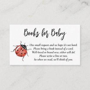 Carte D'accompagnement Demande de carnet de Baby showers de Ladybug