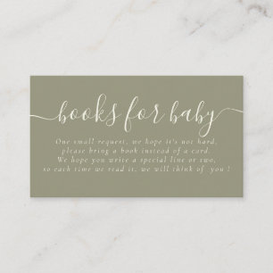 Carte D'accompagnement Demande de carnet de Baby showers de typographie s