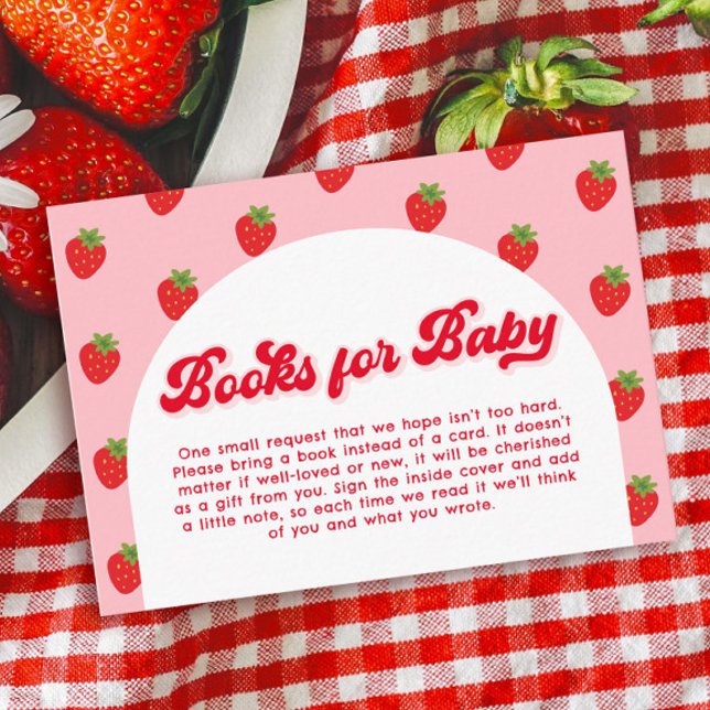 Carte D'accompagnement Demande de carnet de Baby showers fraises (Créateur téléchargé)