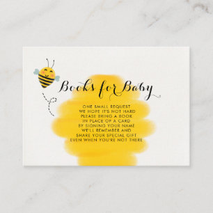 Carte D'accompagnement Demande de carnet de Baby showers Jaune Bumble Bee