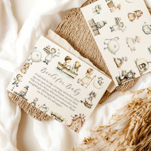 Carte D'accompagnement Demande de carnet de Baby showers Nursery Rhyme