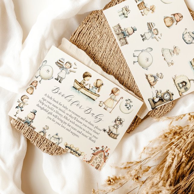 Carte D'accompagnement Demande de carnet de Baby showers Nursery Rhyme (Créateur téléchargé)