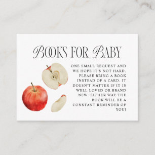 Carte D'accompagnement Demande de carnet de Baby showers Red Apple