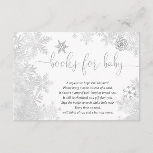 Carte D'accompagnement Demande de carnet de baby showers Snowflake sans d