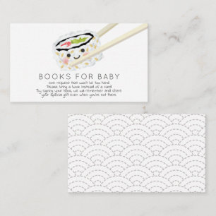 Carte D'accompagnement Demande de carnet de Baby showers Sushi Roll