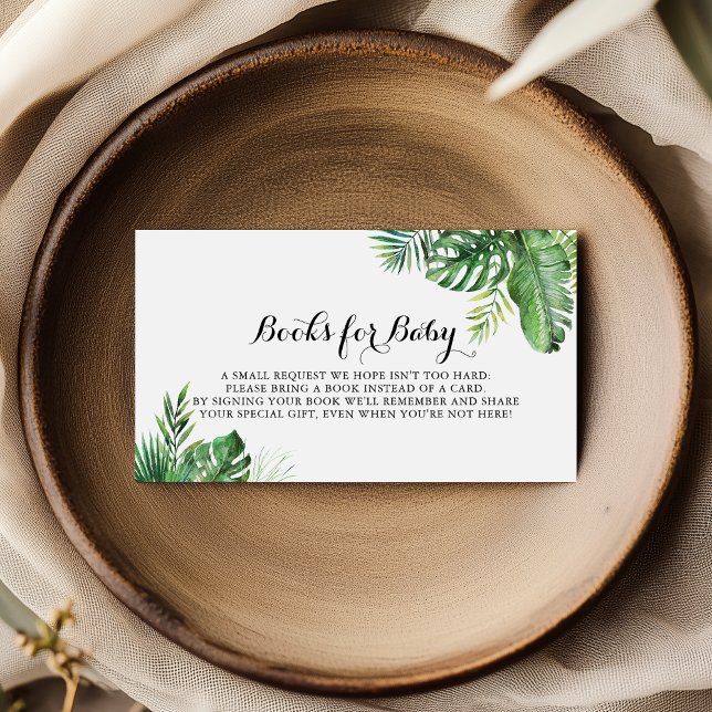 Carte D'accompagnement Demande de carnet de Baby showers Tropical Destina (Créateur téléchargé)
