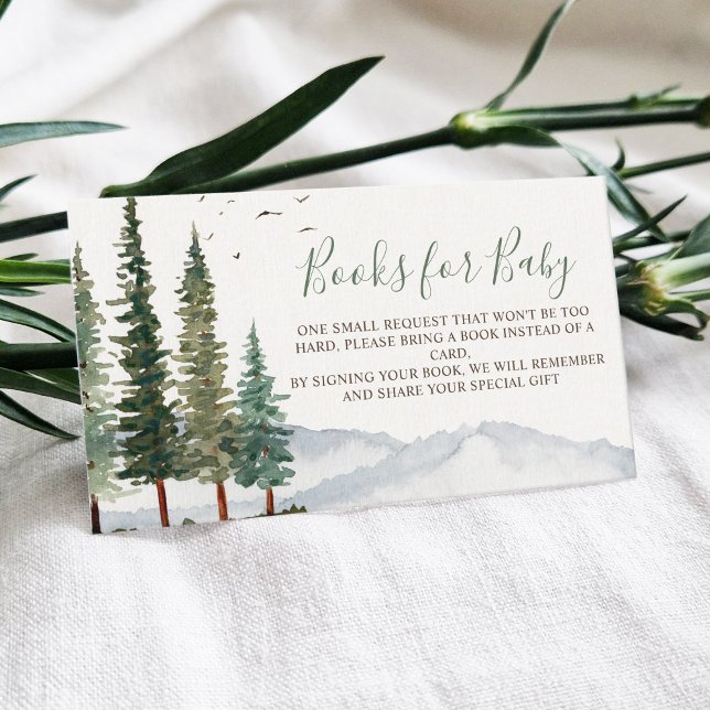 Carte D'accompagnement Demande de carnet de Baby showers Woodland (Créateur téléchargé)