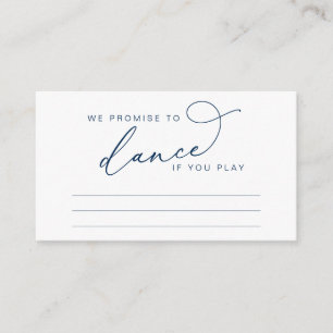 Carte D'accompagnement Demande de chanson de mariage en écriture élégante